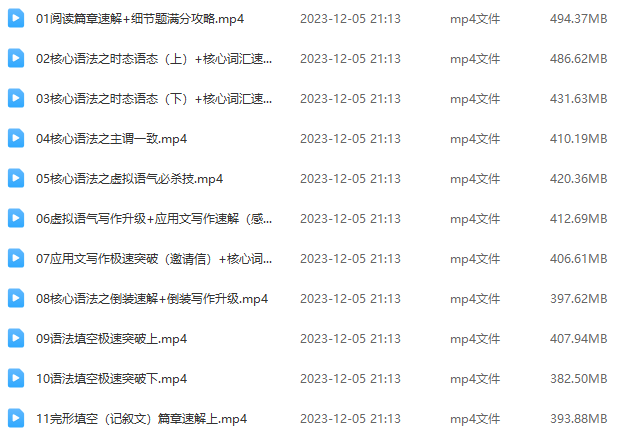董宇輝高中英語課程視頻合集 全套網盤下載