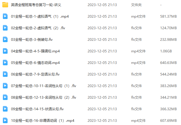 董宇輝高中英語課程視頻合集 全套網盤下載